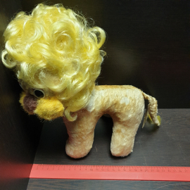 Мягкая игрушка "Лев", СССР, есть повреждение на спине льва. Картинка 2